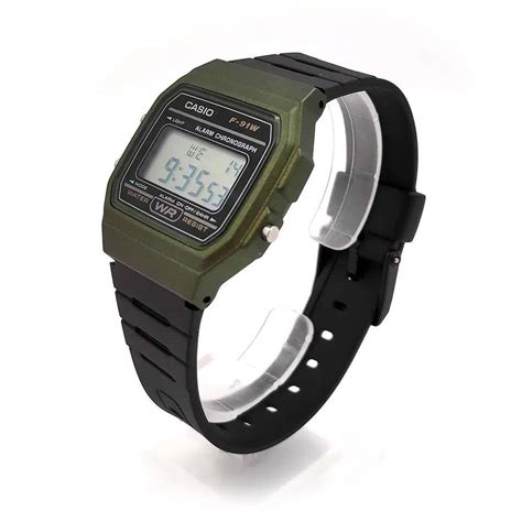 Relógio Feminino Casio Digital F 91WM 3ADF Verde