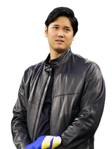 Nfl Shohei Ohtani Leather Jacket Jackets Junction