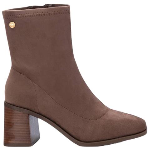 Xti Womens Zip Ankle Boot Taupe Suede Paul Byron Shoes Ireland