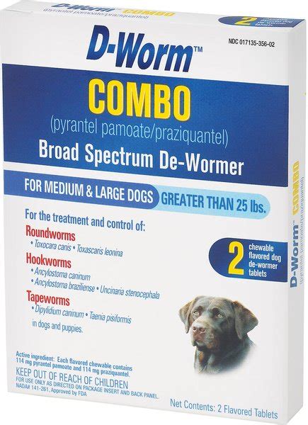 Discontinued D Worm Combo Broad Spectrum De Wormer Chewable Tablets