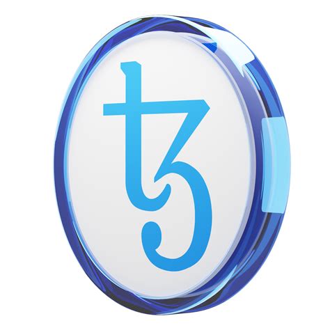 Tezos XTZ Glass Crypto Coin 3D Illustration 24093410 PNG