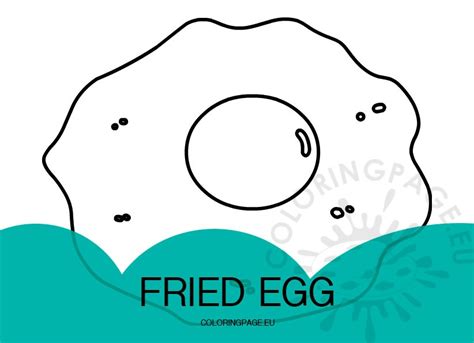 Fried Egg Coloring Page