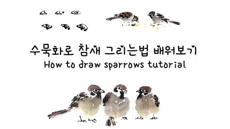 How To Draw Sparrows Tutorial Oriental Brush