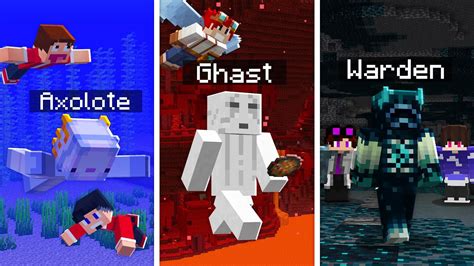 TODOS OS MOBS VIRARAM PLAYERS NO MINECRAFT YouTube