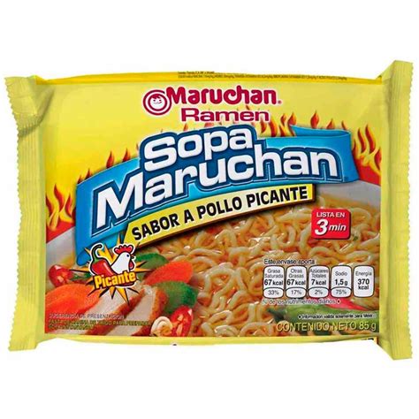 Sopa Instantánea Maruchan Ramen Pollo Picante Bolsa 85g Plazavea