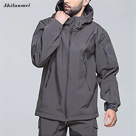 Tactical Army Jacket Mens Waterproof Windbreaker Hooded Jackets Outwear