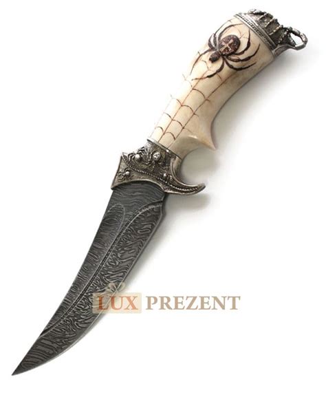 Нож "Паук" из кости - на рукоятке вырезан паук купить в интернет ...