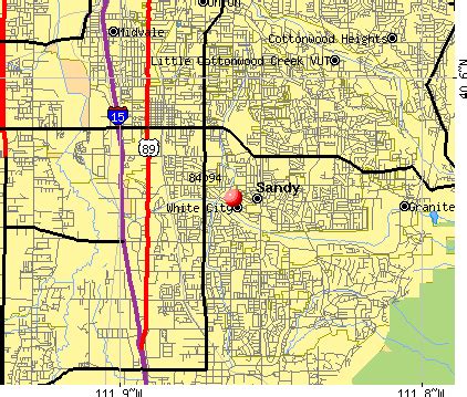 Sandy Utah Zip Code Map