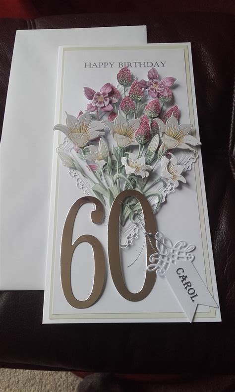 Handmade Personalised 60th Birthday Card 12ins X 6ins Can Etsy Uk