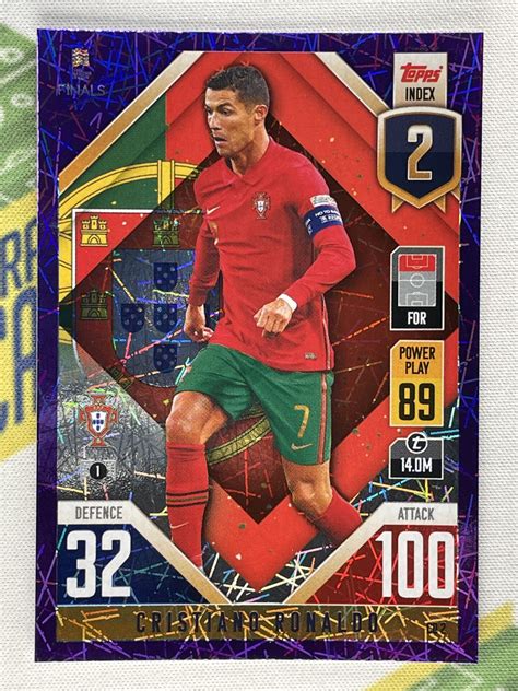 CD P 002 Cristiano Ronaldo Portugal Purple Foil Parallel Topps Match