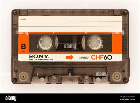 Cassette Tape Blank Sony Chf Stock Photo Alamy