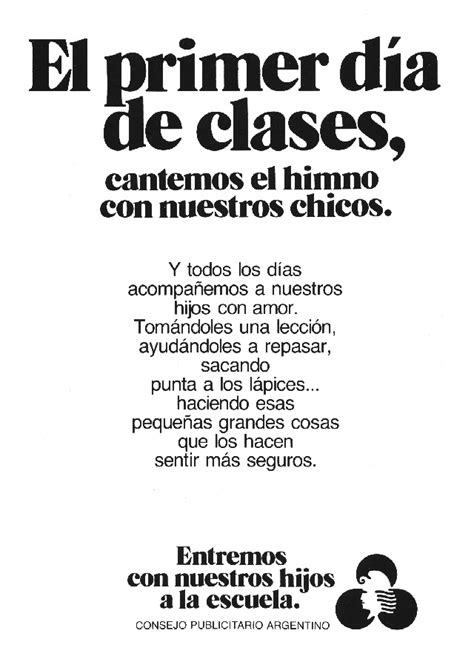 Entremos Con Nuestros Hijos A La Escuela 1984 Consejo Publicitario