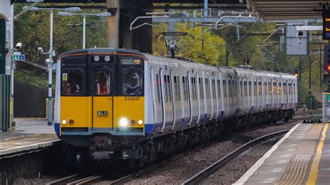 Elizabeth Line Class 315 315847 And 315856 Pass Through Gidea Park On The Class 315 Farewell Tour