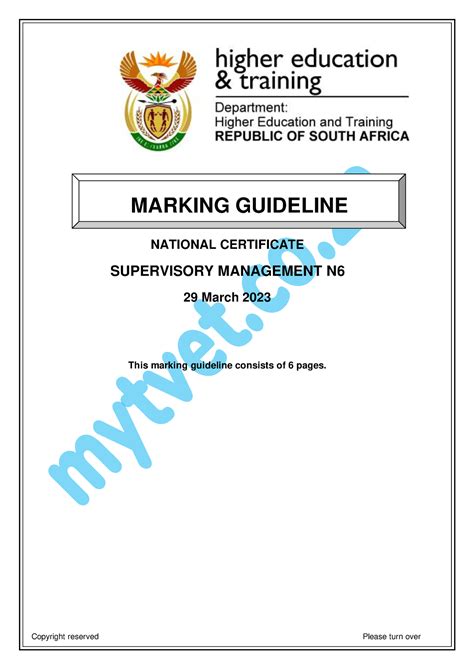 T1710 Supervisory Management N6 MEMO APR 2023 NATIONAL CERTIFICATE