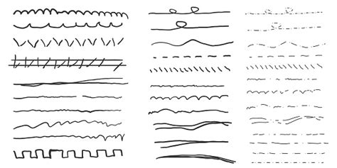 Set Of Hand Drawn Line Strokes Brushesunderline Strokesfreehand Doodles