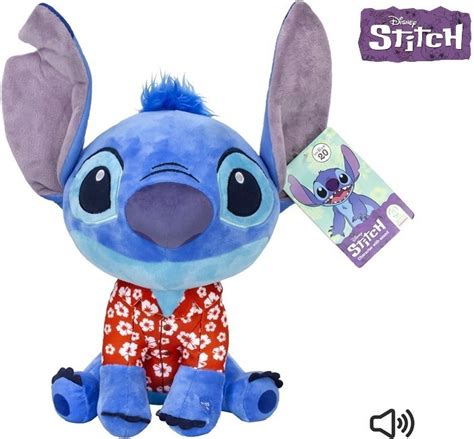 Peluche Stitch Hawaien Palz Disney Sonore 30 Cm Toute Douce