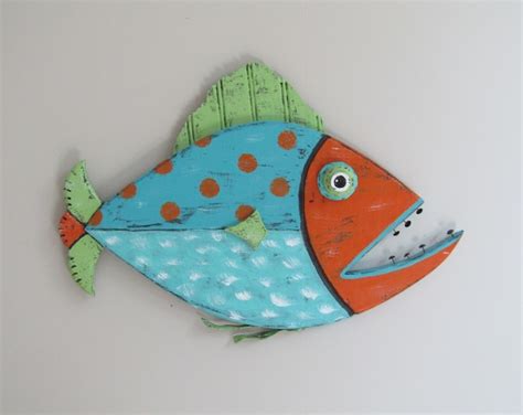 bigger wood wall fish etsy