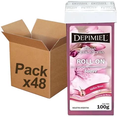 Kit 48 Ceras Depilatorias Roll On Descartable Depimiel 100gr