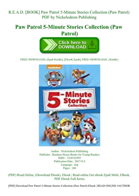 R E A D BOOK Paw Patrol 5 Minute Stories Collection Paw Patrol PDF