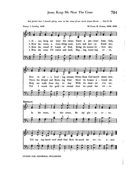 Trinity Hymnal 704 Jesus Keep Me Near The Cross