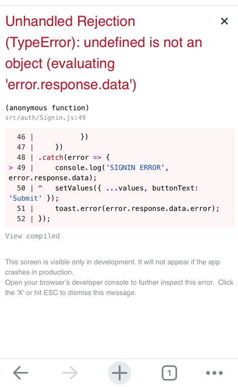 Nodejs React Toastify Returns Error On Mobile Browsers Stack Overflow