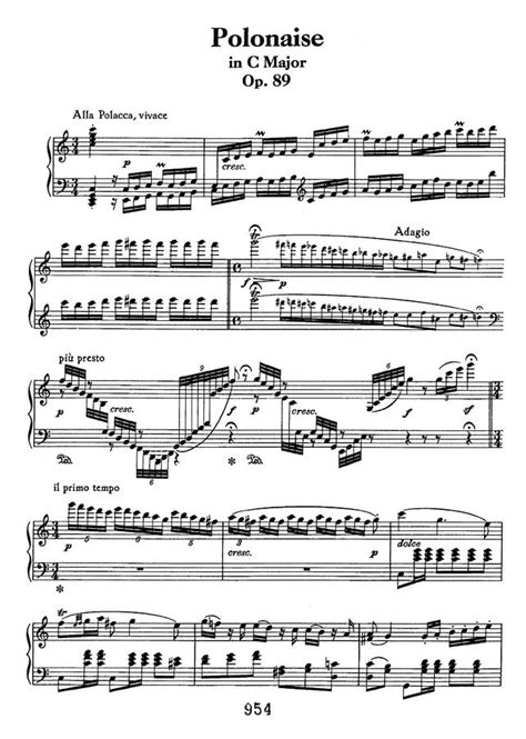 악보 L V Beethoven 베토벤 Polonaise In C Major Op 89