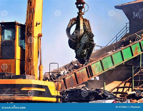 Scrap Metal Yard stock image. Image of iron, bulldozer - 4725861