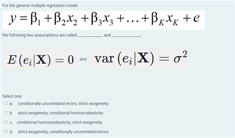 Answered For The General Multiple Regression… Bartleby