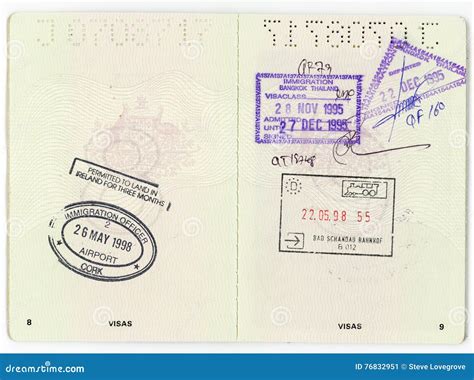 Australian Passport Pages Editorial Photo Image Of Document