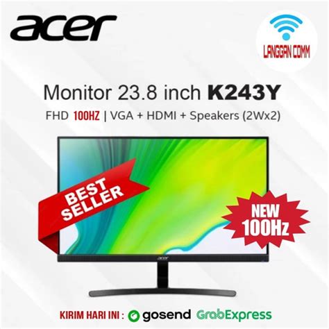 Promo Monitor Acer K243Y Monitor LED 24 Inch IPS 1080p 75Hz Speaker In