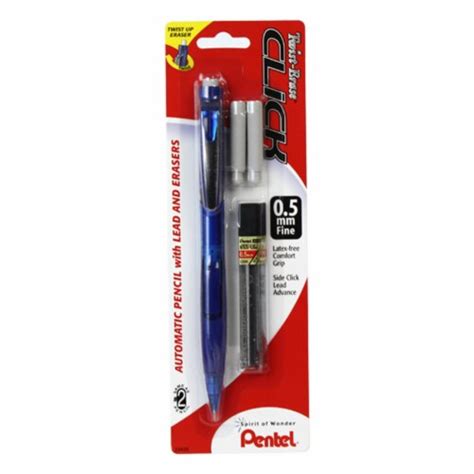 Pentel Twist Erase Click Mechanical Pencil Mm With Lead Erasers