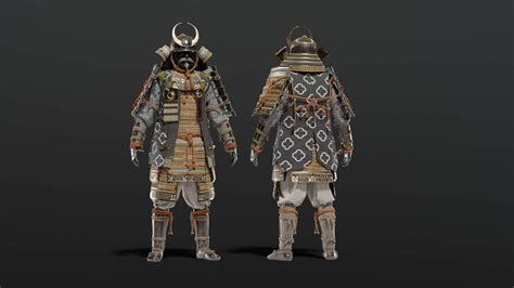 Medieval Japanese Samurai - Rigged 3D Model by Albin