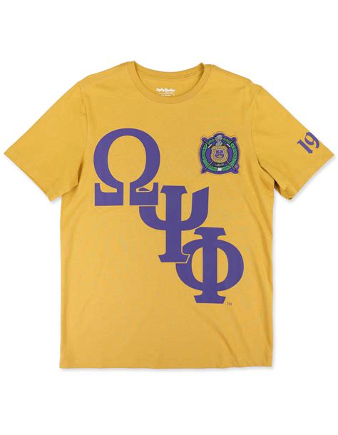 Omega Psi Phi Fraternity T Shirt Gold Brothers And Sisters Greek Store