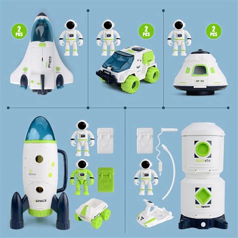 Astronaut Space Ship Shuttle Rocket Station Toy - Orbisify.com