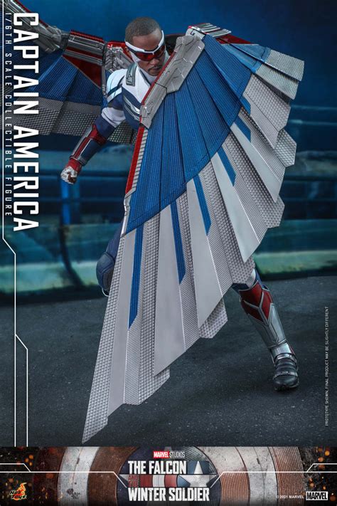 Hot Toys TMS040 獵鷹與酷寒戰士新一代美國隊長1 6 比例人偶堂堂登場 機械飛翼展開全長來到80公分