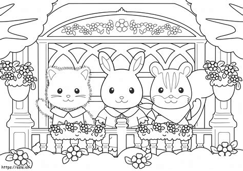 Sylvanian Families Coloring Page