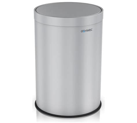 Genwec Wastepaper Bin 9l Stainless Steel Brushed