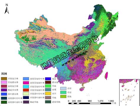 全国30m植被类型空间分布数据 地理遥感生态网