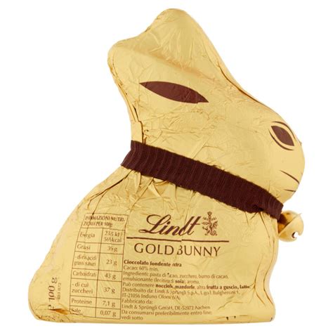 Lindt Gold Bunny Coniglietto Pasqua Cioccolato Fondente 100g Nonpesa