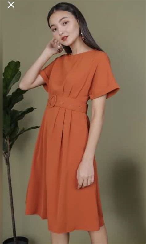 TTR Loretta Midi Dress In Tangerine Women S Fashion Dresses Sets