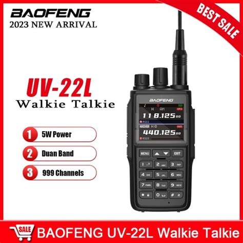 Baofeng Uv L Walkie Talkie Dual Band W Power Mah Portable Two