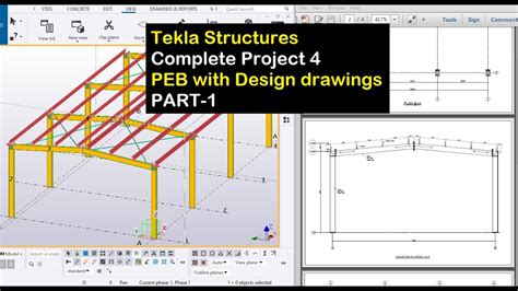 Tekla Structures Complete Project 4 Peb With Design Drawings Part 1