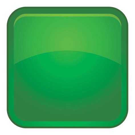 Green button icon, cartoon style 15076044 Vector Art at Vecteezy