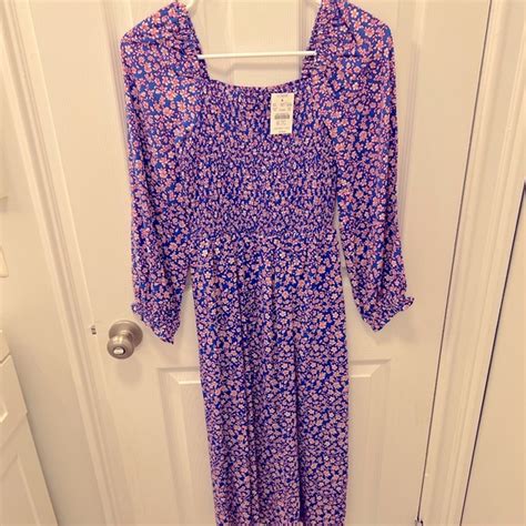 J Crew Dresses J Crew Smocked Floral Midi Dress Poshmark