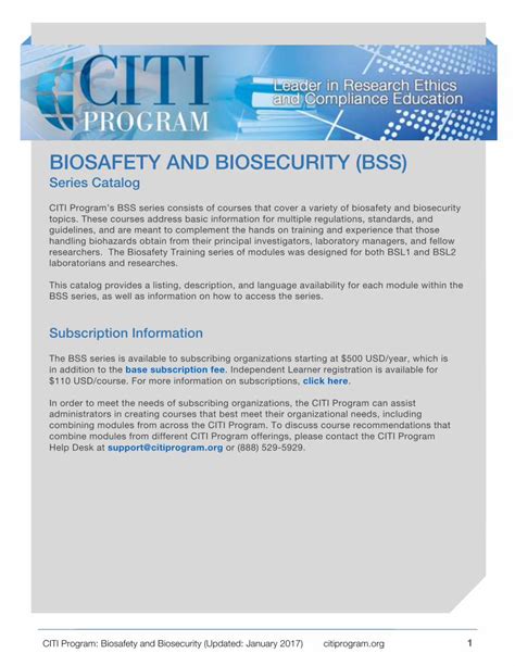 Pdf Biosafety And Biosecurity Bss This Course Provides New