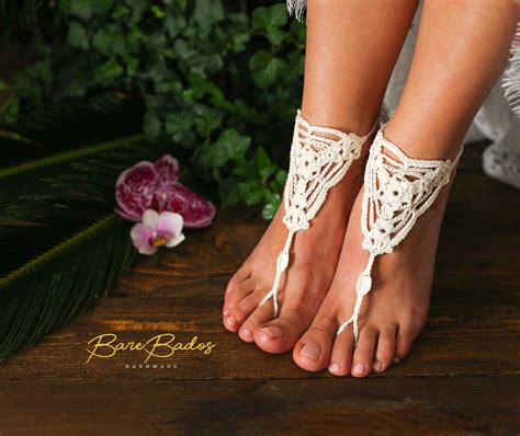 Lace Barefoot Sandals Bohemian Wedding Accessories Gypsy Etsy