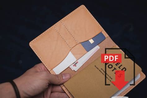 Leather Field Notes Wallet PDF Template Set No 12 Digital