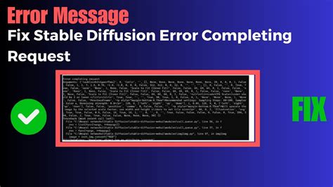 How To Fix Stable Diffusion Error Completing Request Youtube