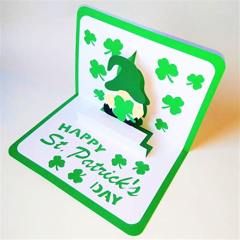 Svg Templates St Patricks Day Card Pop Up Card Cricut Etsy