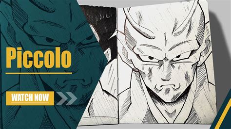 How To Draw Face Piccolo Step By Step Dragonballz Real Time Youtube